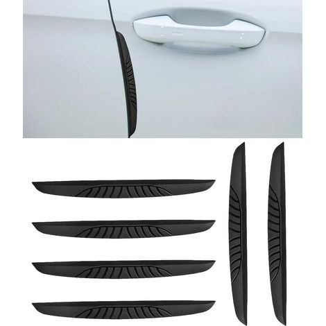 6 protectores de puerta de coche, protectores de borde de espejo retrovisor, tiras anticolisión para todos los vehículos. (1/5)