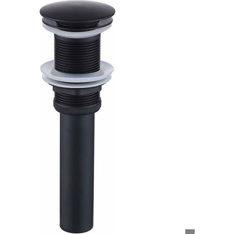 Bonde de lavabo - YYV - Pop-up - Laiton noir - Dimensions 21,5 cm - Clic-clac sans trop-plein (1/4)