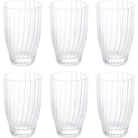 Lot de 6 Gobelets Hauts "Margeau" 34cl Transparent