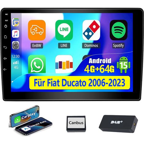Autoradio Android 15 avec DAB+ pour Fiat Ducato (2006-2023) - GPS, Wi-Fi, Bluetooth, RDS - 4+64G DAB+