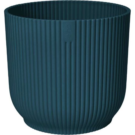 Elho Vaso Vibes Fold Rotondo 16 cm Blu Profondo per Piante da Interno