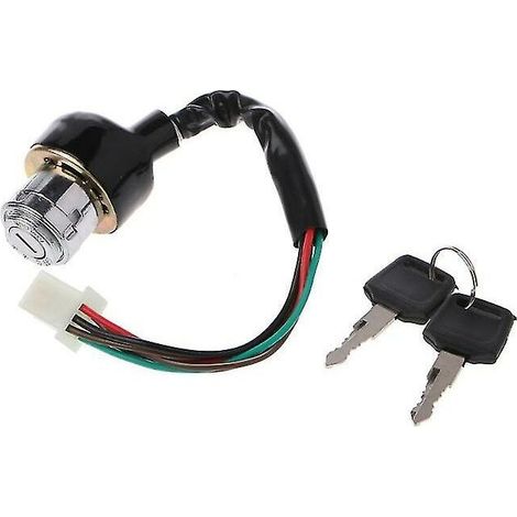 Interrupteur à clé de contact pour quad chinois – Compatible Kazuma 50/90/110 cc – 3 positions marche/verrouillage/arrêt – 1 ensemble avec clés - 110cc