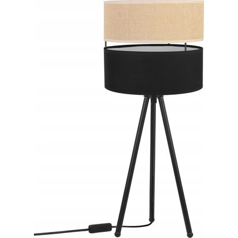 LAMPADA DA TAVOLO PARALUME IN JUTA 20 CM NERO