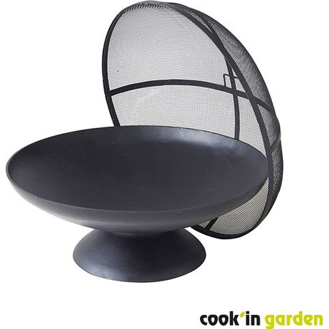 Cook'In Garden – Brasero fonte JUNTO Ø58 x H 38cm – Acier et fonte peinte – Pour charbon et bois – Peinture résistante aux hautes températures (1/5)