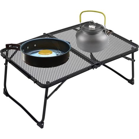 Table De Camping Pliante 59,9 x 39,9 cm Bureau Portable Avec Un Plateau En Table de plage en métal Pour Camping Barbecue Cuisine En Plein Air Hayon Plage (1/5)