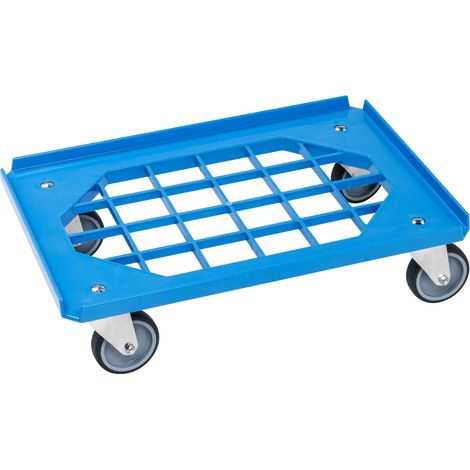Carrello dolly blu 4 ruote girevoli carico 275kg - Kongamek KM685