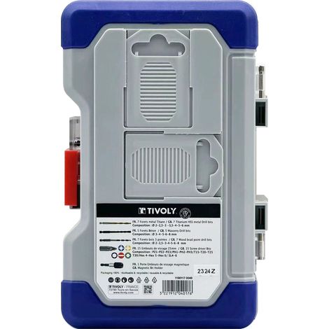 Tivoly • Custodia Ranger 35 pezzi di punte e punte esagonali miste (1/2)