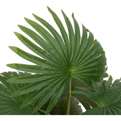 Palmier artificiel 9 feuilles 65 cm vert CFW124472 (1/5)