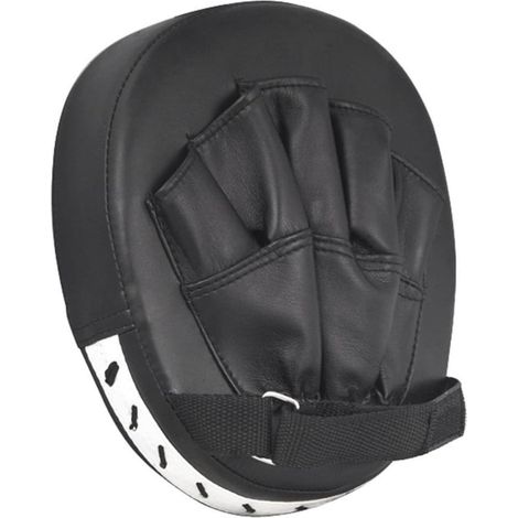 1 paire de gants de boxe/kickboxing en PU, pré-courbés, adaptés au kickboxing, au muay-thaï, au taekwondo et à l'entraînement aux frappes. (1/5)