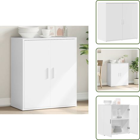Meuble de rangement - vidaXL Buffet blanc 79x38x80 cm bois d’ingénierie - Espace de rangement (1/5)