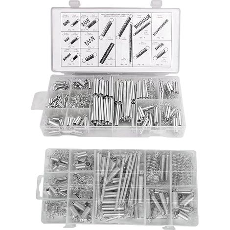 Kit assortimento molle 1/2, 200 molle di estensione in metallo resistente di ricambio (2) (1/5)