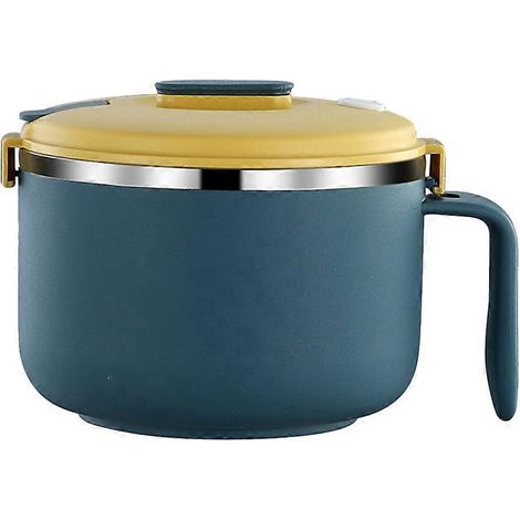 Bol à nouilles multifonction (1 pièce), bol à dessert pratique, récipient de service alimentaire-13X13X11CM-Blue (1/4)