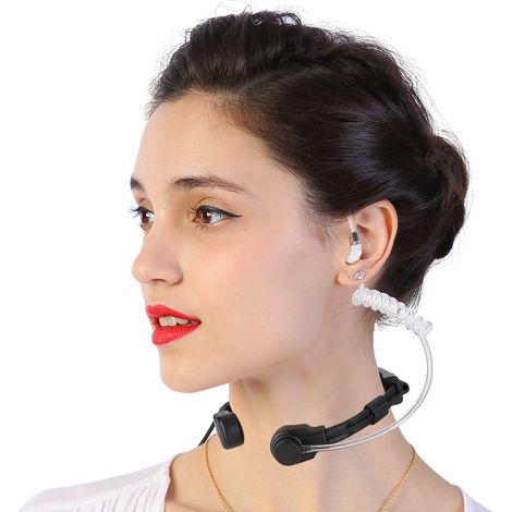Écouteur micro rétractable 9RPLUS avec commande de gorge pour talkie-walkie UV 9R BF 9700 BF A58 (1/5)