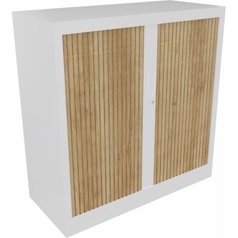 Armoire métallique bicolore à rideaux Mendi