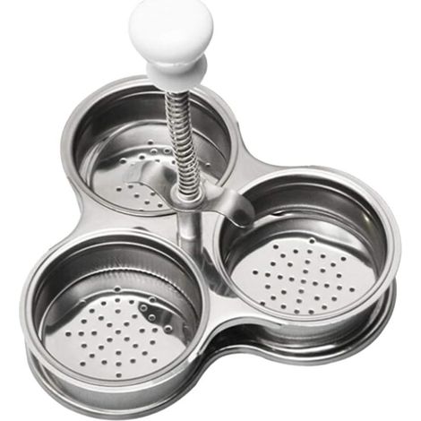 Pocheuse d'oeufs Luxshiny Insert Cuiseur à oeufs pochés en acier inoxydable (1/5)