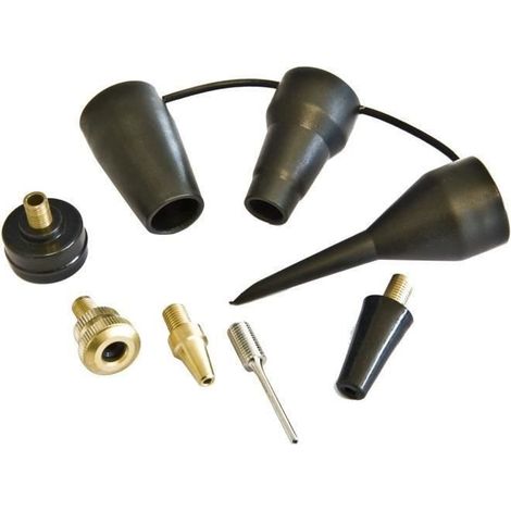Mecafer – Kit 8 embouts de gonflage pour compresseur – Acier inoxydable – Pression max 12 bars – Système d’insertion rapide – 150536