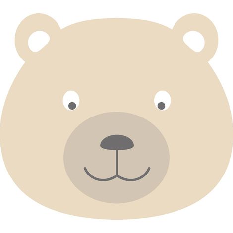 sticker mural têtes d'animaux beige - ESTAhome (1/4)