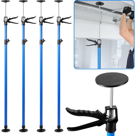 Wolketon Puntal de apoyo telescópico 115-290cm Puntal de montaje Estribo de cierre rápido de acero Juego de 4