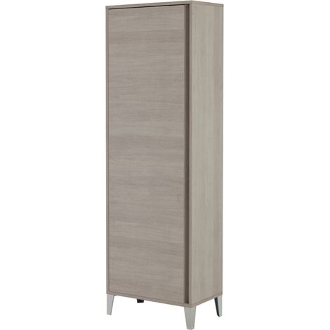 Colonna da bagno portascope 60x180 cm in legno a 1 anta WORLD Rovere Chiaro (1/2)