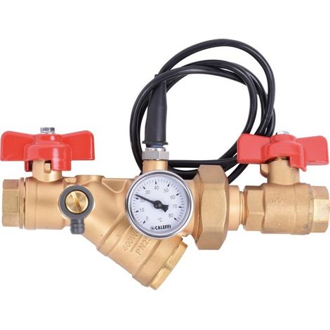 Kit d'équilibrage de bouclage sanitaire 1/2" ACS sans cartouche avec thermomètre - THERMADOR KBECS15