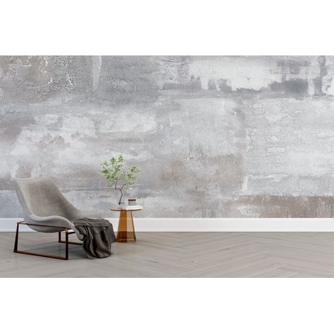 Papier peint grunge - dégradé de béton vieilli marron et bleu - 150 x 250 cm (1/2)
