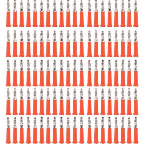 100-teiliges Bananenstecker-Anschlussset (4 mm) zum Schweißen für Maschinen und Anlagen, Artikelnummer J.10010Rot