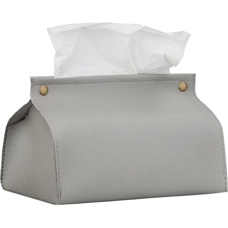 Boîte à mouchoirs de voiture, sac à mouchoirs en cuir PU de style européen, étui à mouchoirs anti-poussière pour la maison (1/5)