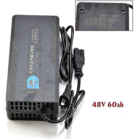Chargeur intelligent pour batteries au plomb-acide 48 V, 60 V, 72 V et 96 V (50 Ah et 60 Ah). Compatible avec tricycles électriques, véhicules, vélos, scooters, quads et karts. (1/5)