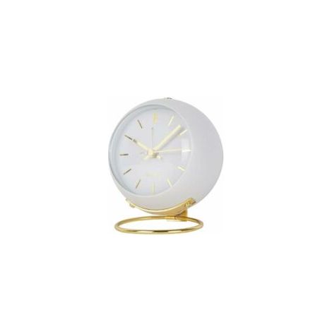 Réveil analogique lumineux, petit réveil rétro silencieux, réveil de nuit pour étudiants, montre-bracelet lumineuse (blanche) (1/5)