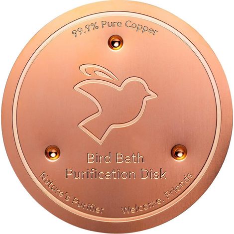 Disque De Purification En Cuivre - 0,6 Mm - Pour Bains D'Oiseaux Extérieurs - Compatible Avec Fontaines Et Bassins - 1 Pièce (1/5)