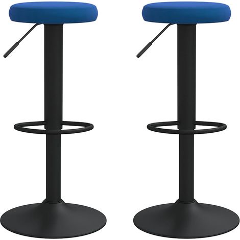 Maison Exclusive - Barhocker 2 Stk. Blau Samt