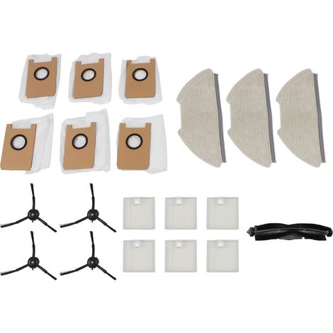 Brosse principale, brosses latérales, filtre, serpillère et sacs à poussière pour Airrobo pour T20+ et FIXR pour aspirateur robot T20 - Ensemble d'accessoires de rechange (1/5)