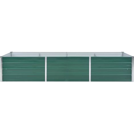 INLIFE Lit surélevé de jardin Acier galvanisé 240x80x45 cm Vert (1/5)