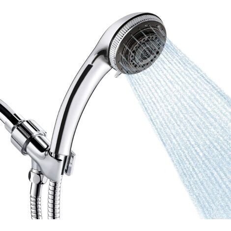 Shower Head, 7 Functions Shower Head with Shower Hose, Water Saving Shower Head with Rain Shower Head Holder and Hose (1.5M)(7 Functions) (1/5)