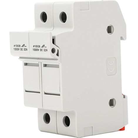 Porte-fusible CC à coupure rapide 2P 32A 10x38 pour cellules photovoltaïques avec fusibles PV 30A 1000 VCC