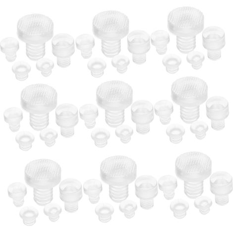 50 pezzi di cuscinetti protettivi trasparenti antiurto per mobili, set di ammortizzatori silenziosi in PVC morbido per tavoli e porte, facile installazione e integrazione invisibile (1/5)