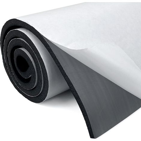 Plaque de mousse en néoprène auto-adhésive multifonction - Rouleau de mousse - Isolation acoustique - Antidérapant - Absorption des chocs (300mm X 12mm X 3m, Noir) (1/5)