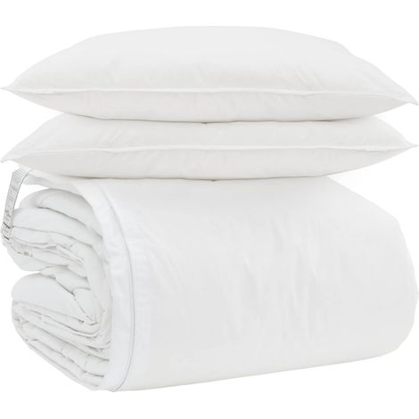 Juego de Edredón con almohada 3 pcs Pluma de pato vidaXL