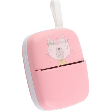 Imprimante thermique de poche HD Mini multifonction Bluetooth pour téléphone, rose, idéale pour les étudiants. (1/5)