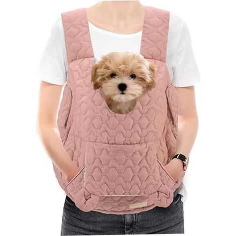Sac à dos de transport pour chien, porte-chien ventral ajustable pour les voyages, porte-chien ventral pour chiens et chats de petite et moyenne taille (1/5)