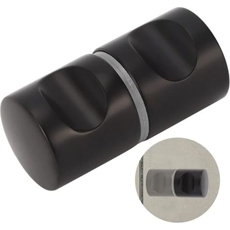 Pomello per porta doccia in lega di alluminio nera, maniglia per porta doccia, maniglia rotonda per porta, maniglia per porta doccia per la casa