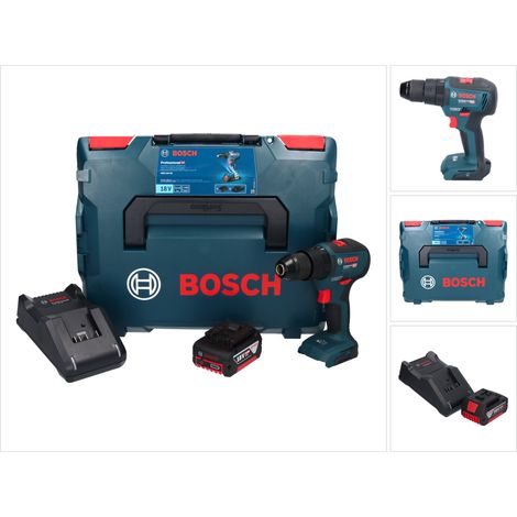Bosch GSB 18V-55 Professional Perceuse-visseuse à percussion sans fil 18 V 55 Nm Brushless + 1x batterie 5,0 Ah + chargeur + L-Boxx