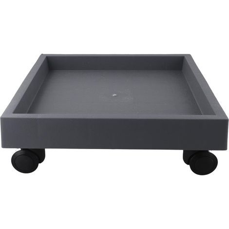 Robuster, quadratischer Blumentopf-Untersetzer mit Rollen - Sockel für den Innen- und Außenbereich (Innendurchmesser 27 cm) (1/5)
