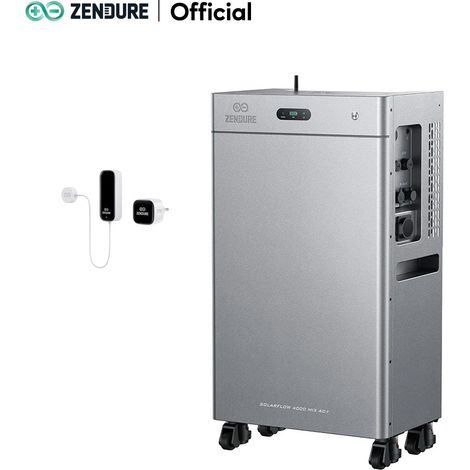 Zendure SolarFlow 4000 Mix AC+ Solarbatterie – 8 kWh Speicherkapazität, 4 kW AC (Netzausgang), 3680 W (Notstromausgang), IP65 wasserdicht, inkl. intelligenter Zähler D0