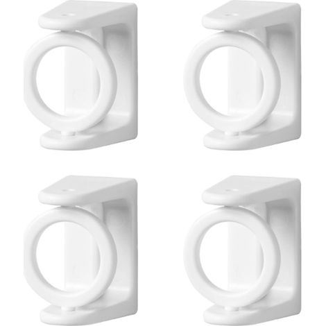 Filiyano – Support de tringle à rideaux auto-adhésif sans perçage, 4 supports de tringle à serviettes avec anneau rotatif à 360°, crochets de (1/5)
