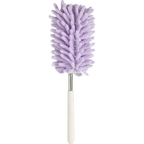 Plumeau télescopique portatif, lavable et flexible, pour le nettoyage des plafonds et des meubles, 0,8 m / 2,63 pi, violet nordique (1/4)