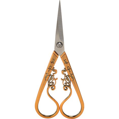 Ciseaux vintage pour broderie et crochet, rétro en acier inoxydable, portables, motif café antique, pour travaux d'aiguille. (1/5)