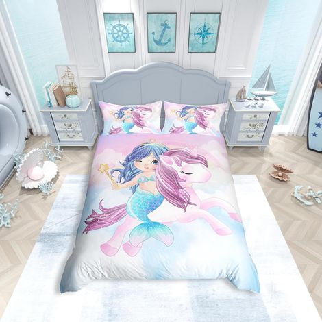 Housse de Couette Dessin Animé Parure de Lit 200x200cm pour Enfants Garçons Filles Mignon Housse de Couette Faune avec 2 Taies d'oreiller (1/5)