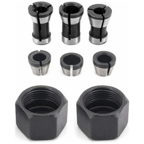 Tête de Mandrin, Mandrin de perceuse,6 mm 6.35 mm 8 mm Tête adaptateur Convertisseur, 6 Pièces