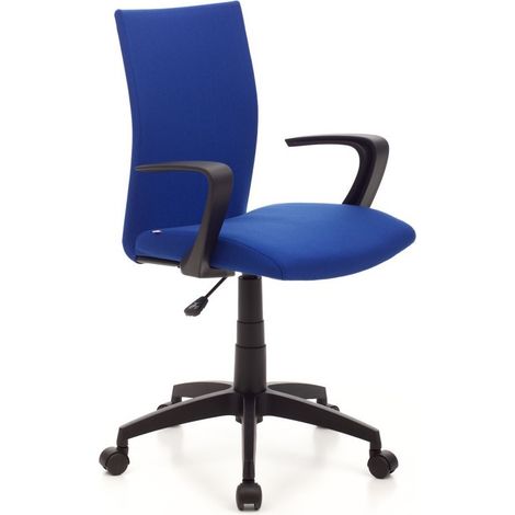 Silla de Oficina Milano Azul con Respaldo Acolchado y Mecanismo de Gas